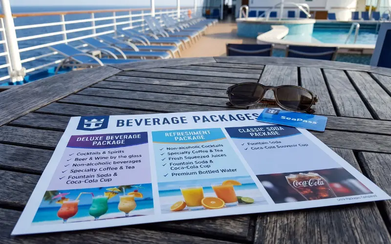 royal caribbean drink packages compared including deluxe, refreshment and soda