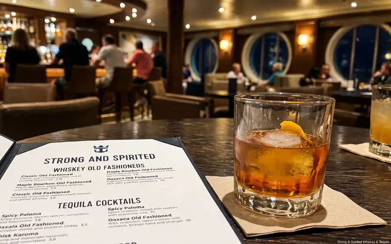 royal caribbean strong and spirited cocktail price menu