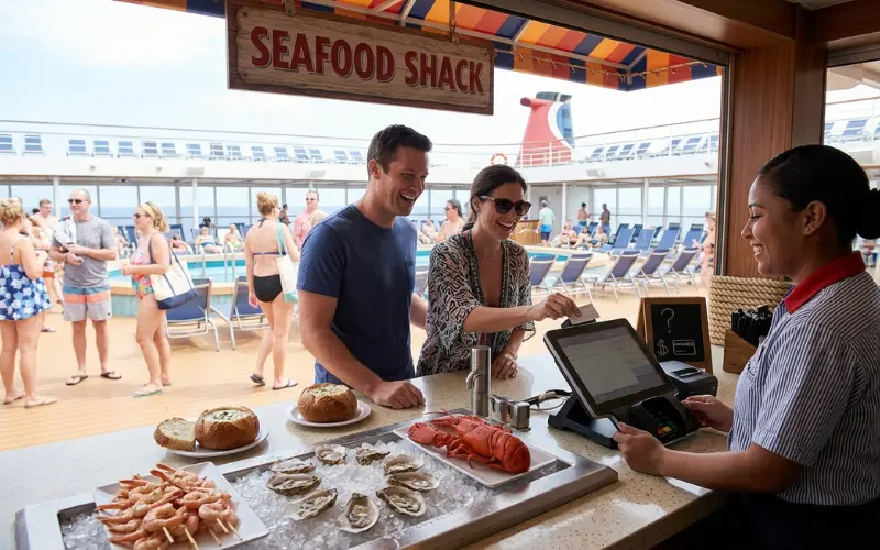 is seafood shack free on carnival